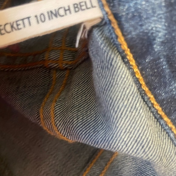 RAG & BONE Beckett 10 Inch Bell Flare Distressed Jeans Blue Women’s Sz 27 Boho - Picture 11 of 14